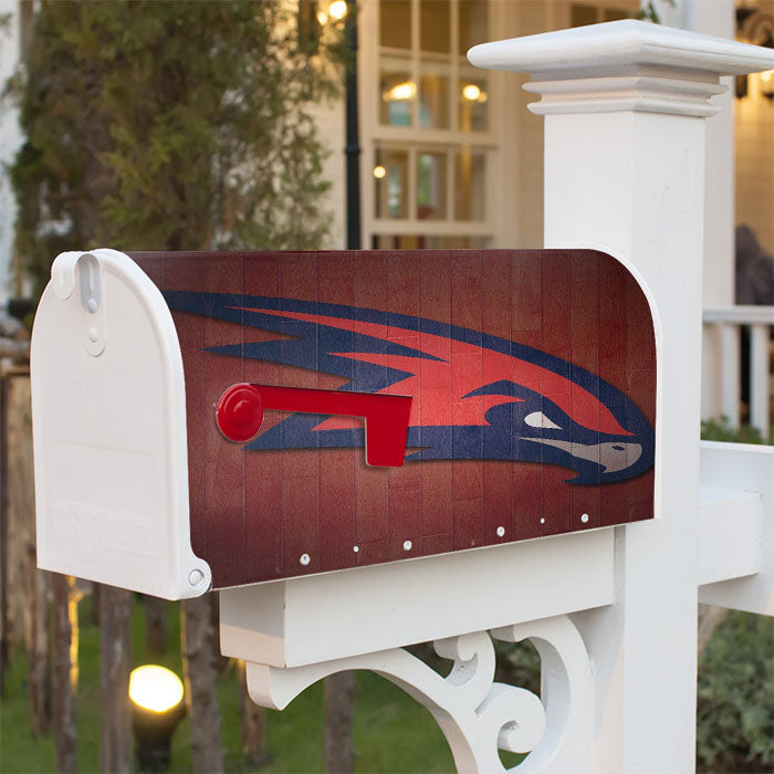 Atlanta Hawks Head Red Wood Logo Magnetic Mailbox Cover 18" X 21" Outdoor Decor