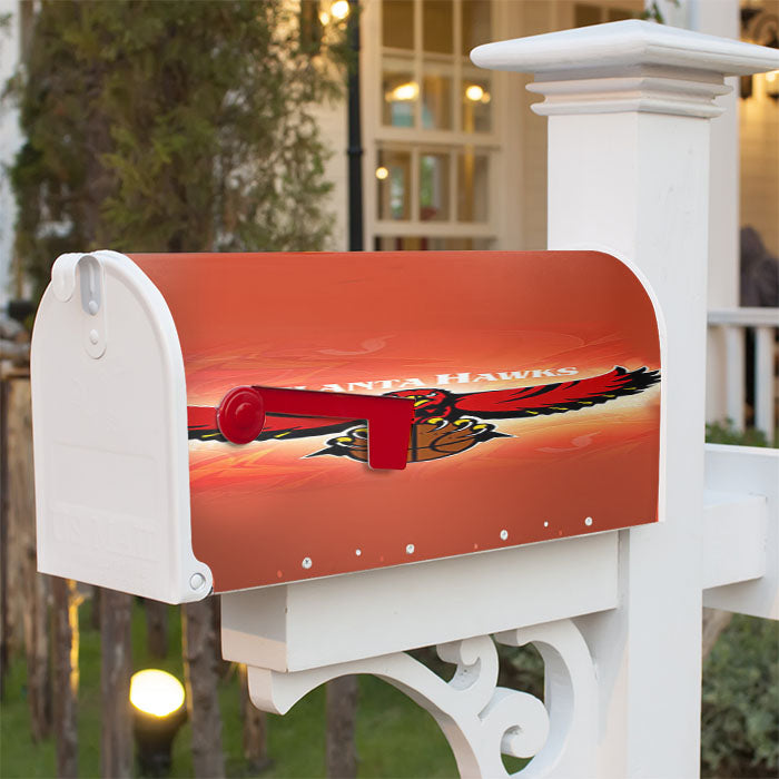 Atlanta Hawks Pettern Magnetic Mailbox Cover 18" X 21" Outdoor Decor