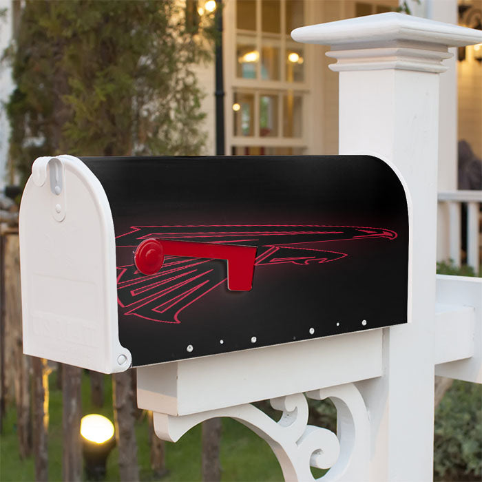 Atlanta Super Bowl Wallpaper Li Black And Red Magnetic Mailbox Cover 18" X 21" Outdoor Decor