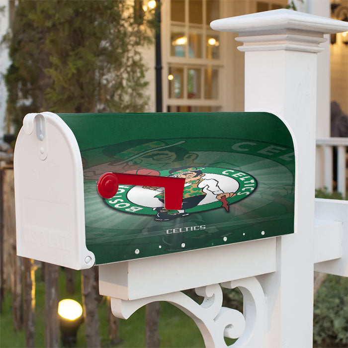 Awesome Boston Celtics Logo Wallpaper Magnetic Mailbox Cover 18" X 21" Outdoor Decor