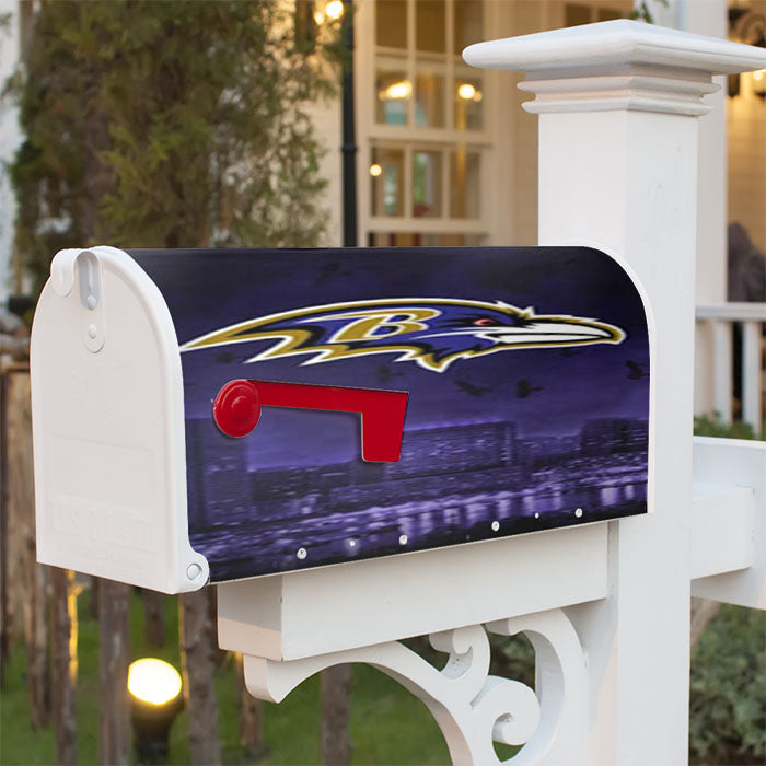 Baltimore Ravens Emblem Magnetic Mailbox Cover 18" X 21" Outdoor Decor