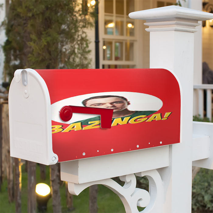 Big Bang Theory Bazinga Red Sheldon Magnetic Mailbox Cover 18" X 21" Outdoor Decor