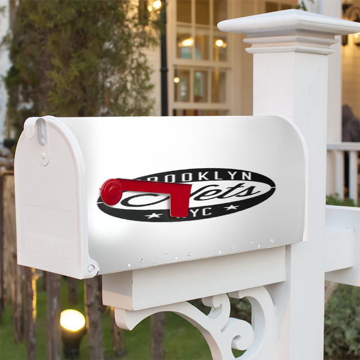 Black White Brooklyn Magnetic Mailbox Cover 18" X 21" Outdoor Decor