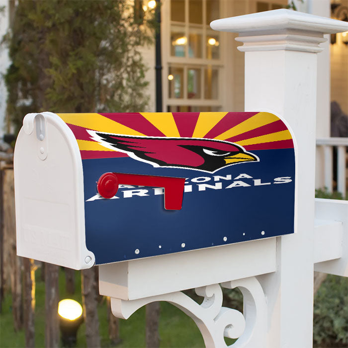Blue Address One Cardinals Drive Arizona Cardinal Magnetic Mailbox Cover 18" X 21" Outdoor Decor