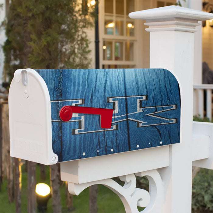 Blue Uk Kentucky Wildcats Wood Texture Wallpaper Magnetic Mailbox Cover 18" X 21" Outdoor Decor