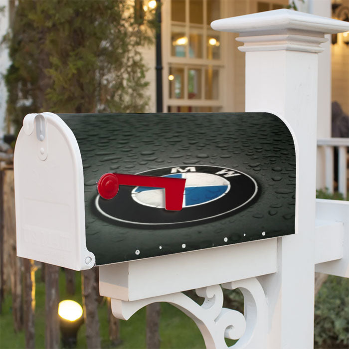Bmw Logo Art Water Magnetic Mailbox Cover 18" X 21" Outdoor Decor
