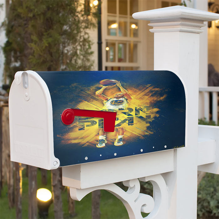 Born To Plan Basket Ball Magnetic Mailbox Cover 18" X 21" Outdoor Decor