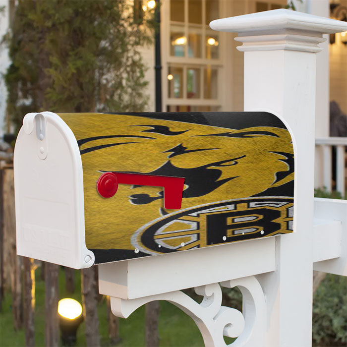 Boston Bruins Nhl Sport Logo Magnetic Mailbox Cover 18" X 21" Outdoor Decor