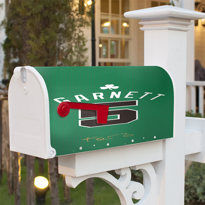Boston Celtics Garnett Magnetic Mailbox Cover 18" X 21" Outdoor Decor