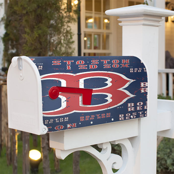 Boston Red Sox Baseball 4 Magnetic Mailbox Cover 18" X 21" Outdoor Decor