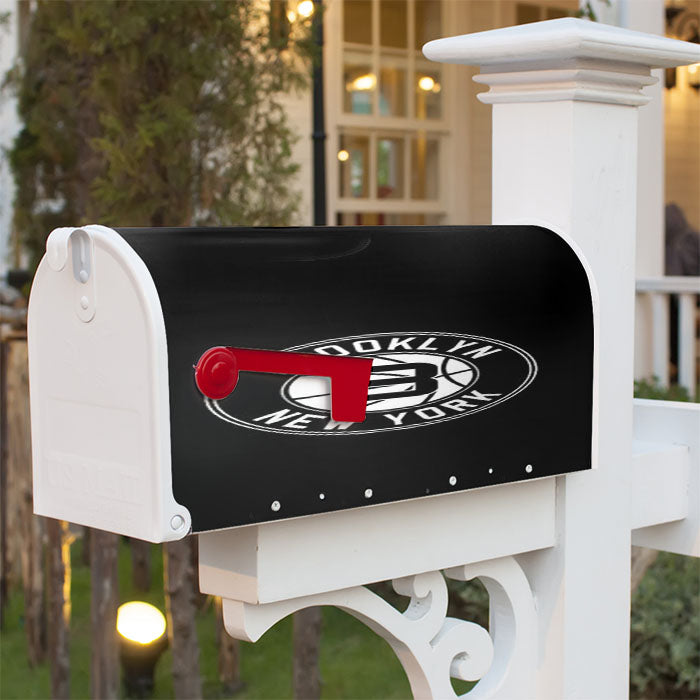 Brooklyn Black Nets Magnetic Mailbox Cover 18" X 21" Outdoor Decor