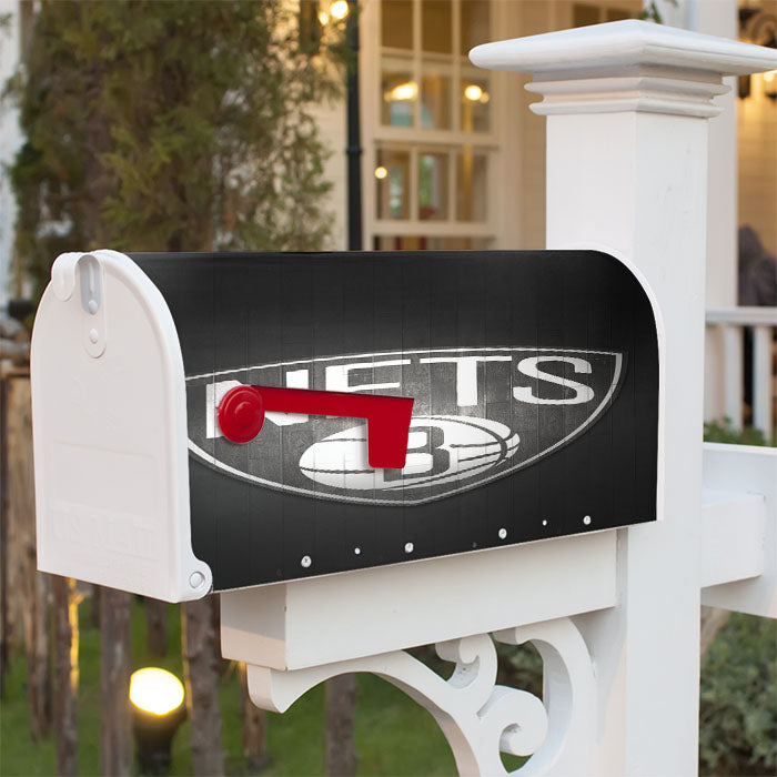 Brooklyn Nets Hardwood 2 Magnetic Mailbox Cover 18" X 21" Outdoor Decor