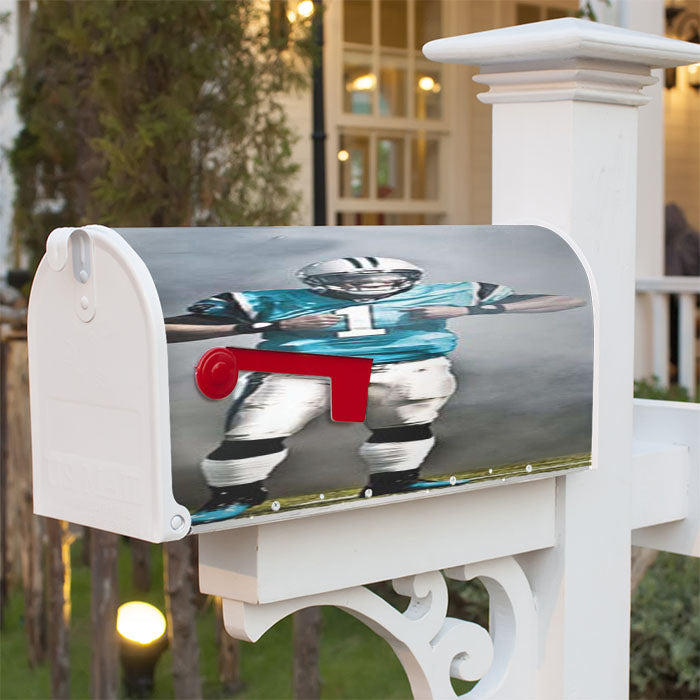 Cam Newton Smoke Ripping Open Magnetic Mailbox Cover 18" X 21" Outdoor Decor