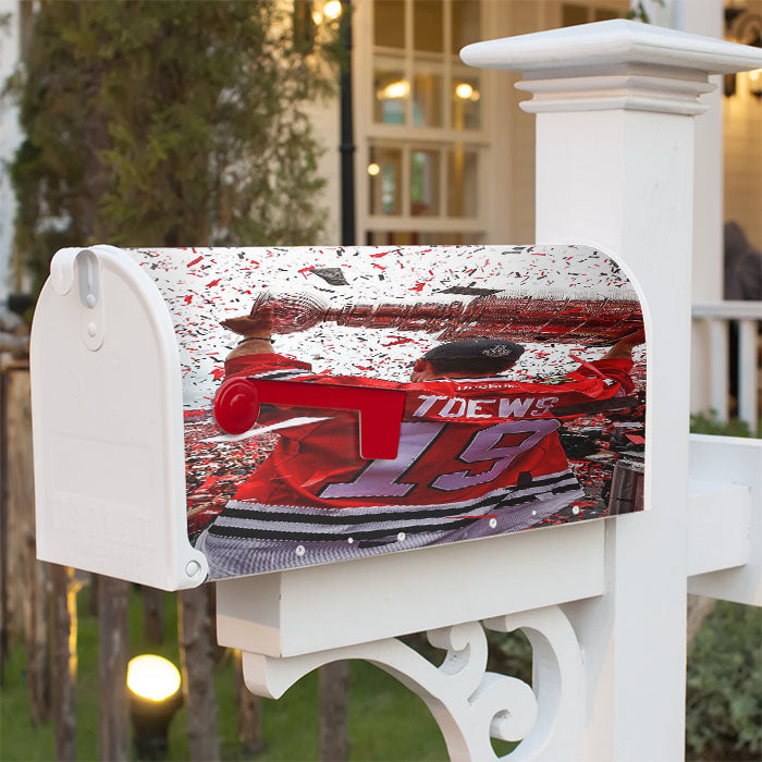 Ceremony Chicagoblackhawks Hockey Magnetic Mailbox Cover 18" X 21" Outdoor Decor