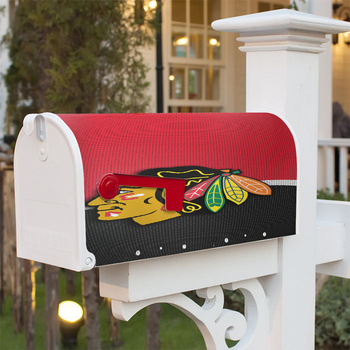 Chicago Blackhawks Logo Fiber Magnetic Mailbox Cover 18" X 21" Outdoor Decor