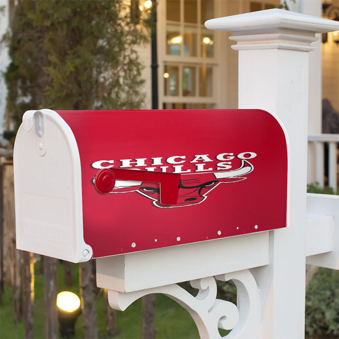 Chicago Bulls Jersey Red Wallpaper Magnetic Mailbox Cover 18" X 21" Outdoor Decor