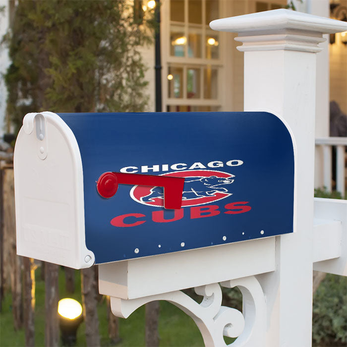 Chicago Cubs Bear Logo Style Magnetic Mailbox Cover 18" X 21" Outdoor Decor