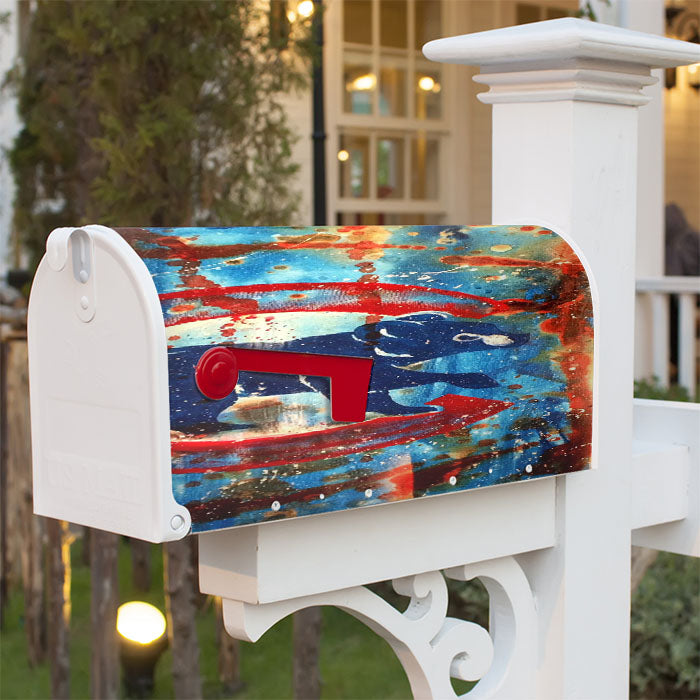 Chicago Cubs Brushes Splatter Art Magnetic Mailbox Cover 18" X 21" Outdoor Decor