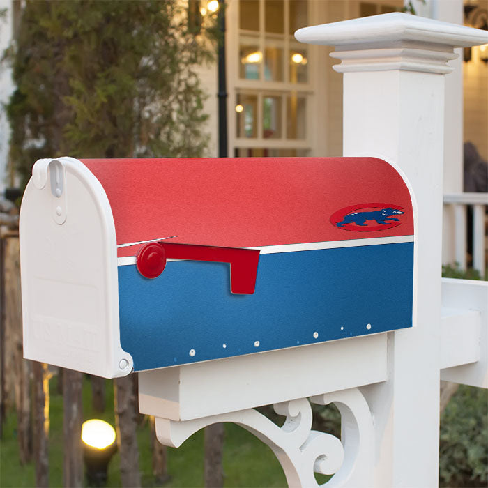 Chicago Cubs Red And Blue Magnetic Mailbox Cover 18" X 21" Outdoor Decor