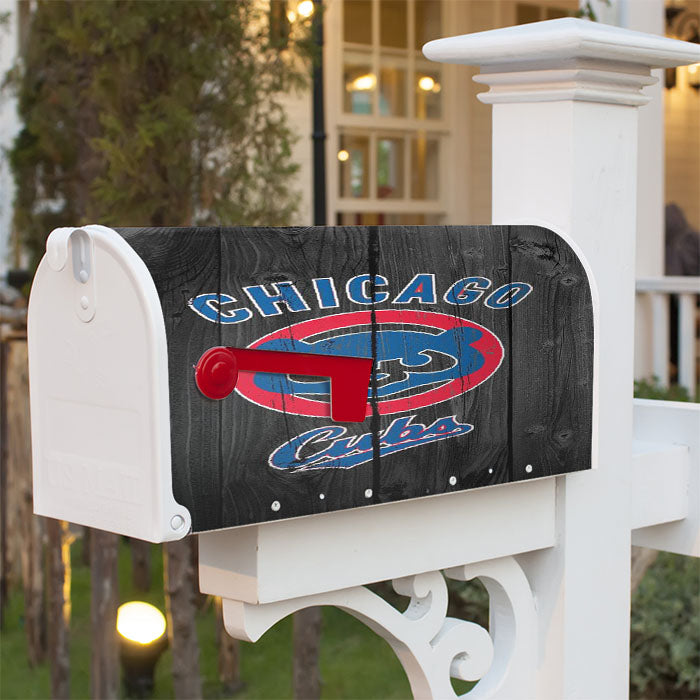 Chicago Cubs Wooden Magnetic Mailbox Cover 18" X 21" Outdoor Decor