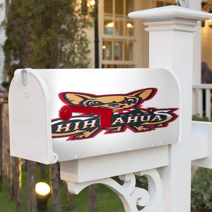 Chihuahua Baseball Logo White Magnetic Mailbox Cover 18" X 21" Outdoor Decor