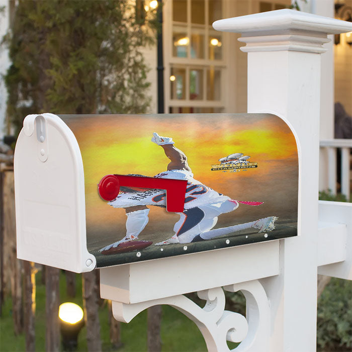 Chris Harris Jr Broncos World Champions Nfl Wallpaper Magnetic Mailbox Cover 18" X 21" Outdoor Decor