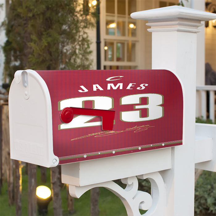 Cleveland Cavaliers James Red Magnetic Mailbox Cover 18" X 21" Outdoor Decor