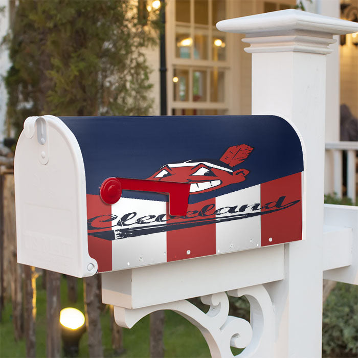 Cleveland Indians Flag Magnetic Mailbox Cover 18" X 21" Outdoor Decor