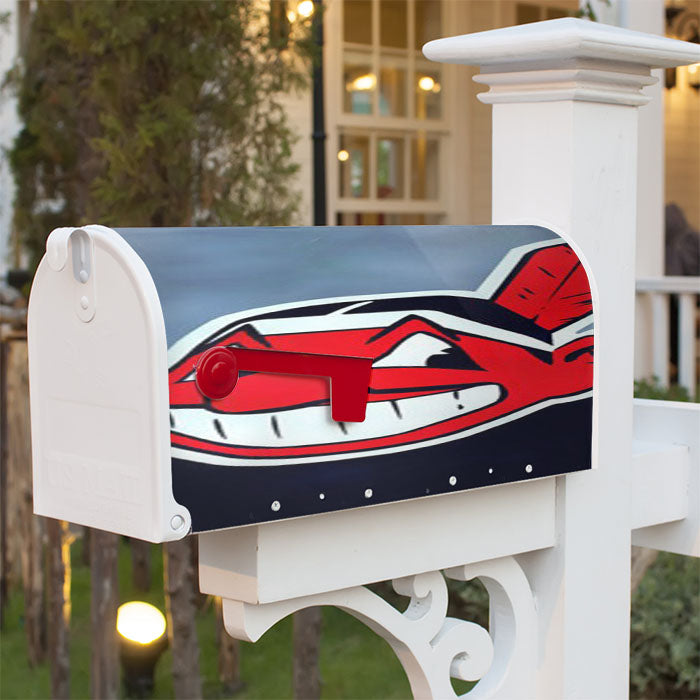 Cleveland Indians Mlb Sport Logo Magnetic Mailbox Cover 18" X 21" Outdoor Decor