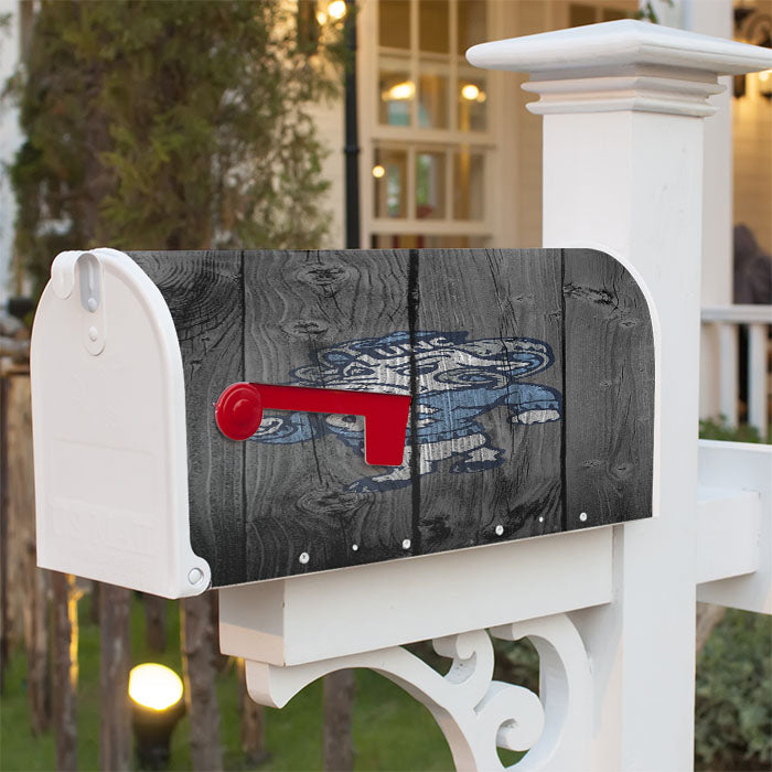 Colosseum North Carolina Tar Heels Strutting Ram Logo Dark Wood Wallpaper Magnetic Mailbox Cover 18" X 21" Outdoor Decor