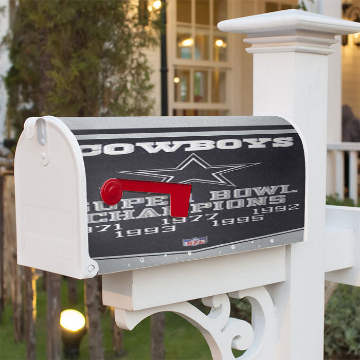 Dallas Cowboys Banner Texture Magnetic Mailbox Cover 18" X 21" Outdoor Decor