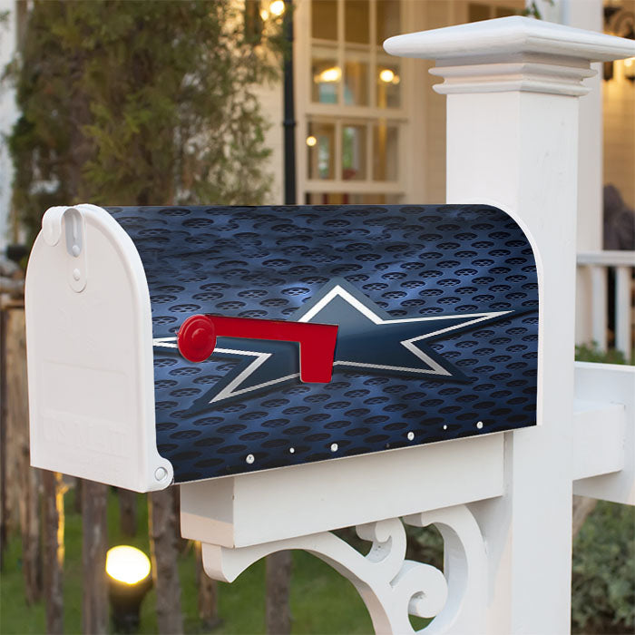 Dallas Cowboys Blue Magnetic Mailbox Cover 18" X 21" Outdoor Decor