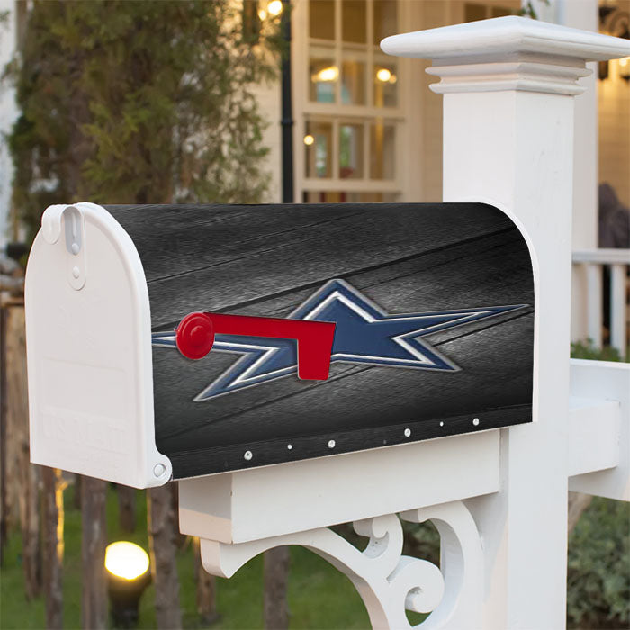 Dallas Cowboys Diagonal Wood Magnetic Mailbox Cover 18" X 21" Outdoor Decor