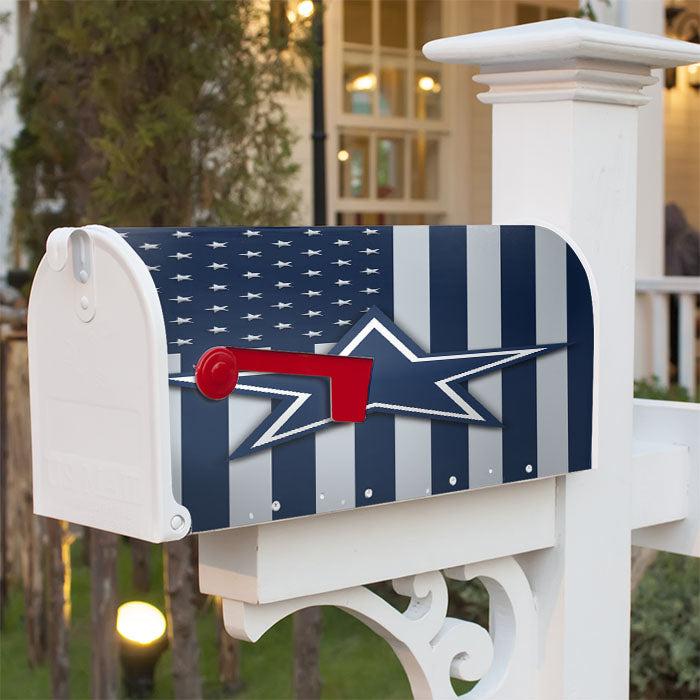 Dallas Cowboys Logo Flag Magnetic Mailbox Cover 18" X 21" Outdoor Decor