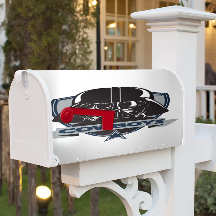 Dallas Cowboys Nfl Star Wars Darth Vader Magnetic Mailbox Cover 18" X 21" Outdoor Decor