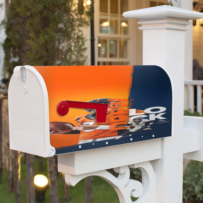 Denver Broncos Drew Lock Magnetic Mailbox Cover 18" X 21" Outdoor Decor