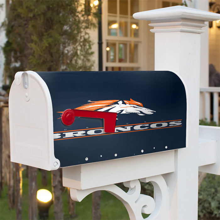 Denver Broncos Logo American Football Team Magnetic Mailbox Cover 18" X 21" Outdoor Decor