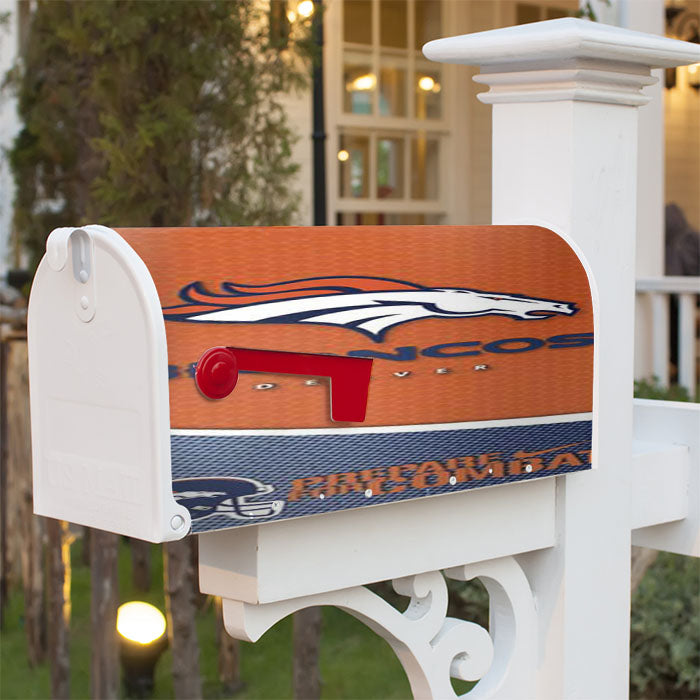 Denver Broncos Orange Blue Magnetic Mailbox Cover 18" X 21" Outdoor Decor