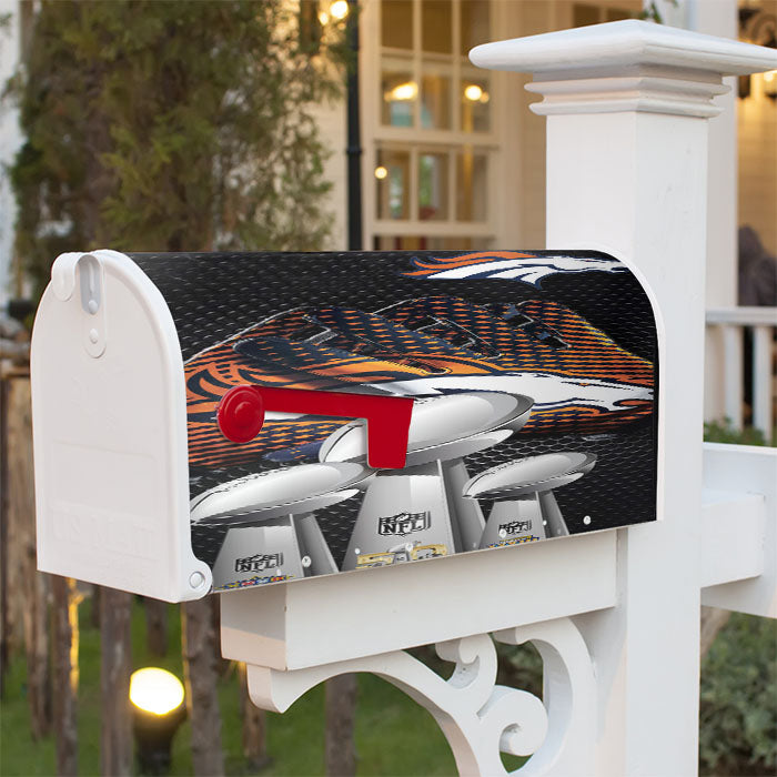 Denver Broncos Superbowl 50 Nfl Magnetic Mailbox Cover 18" X 21" Outdoor Decor
