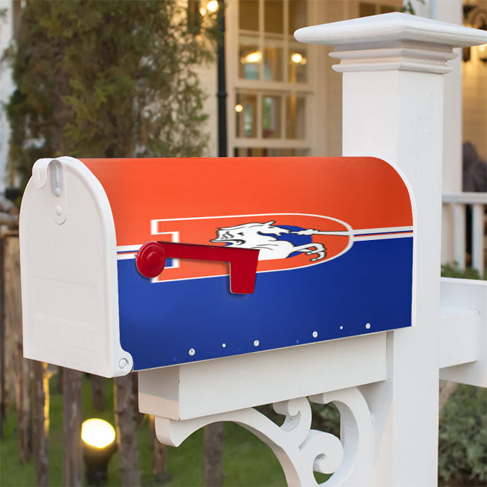 Denver Broncos Symbol Magnetic Mailbox Cover 18" X 21" Outdoor Decor