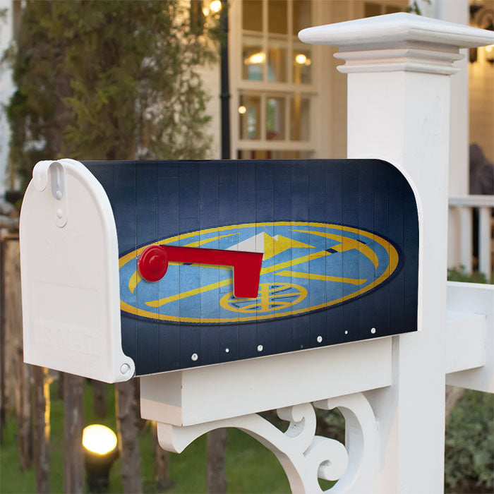 Denver Nuggets Hardwood 2 Magnetic Mailbox Cover 18" X 21" Outdoor Decor
