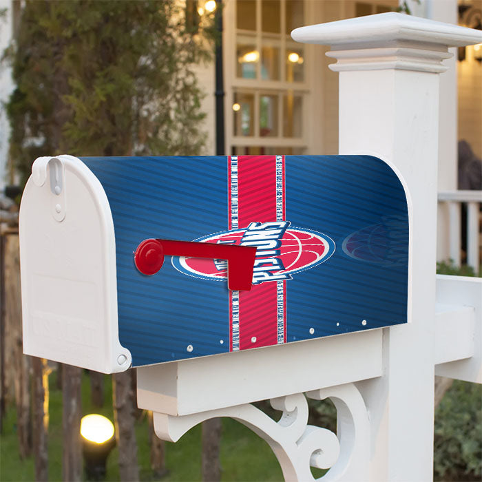 Detroit Pistons Wallpapers Magnetic Mailbox Cover 18" X 21" Outdoor Decor