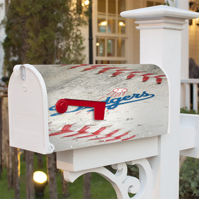Dodgers Logo Baseball Ball Magnetic Mailbox Cover 18" X 21" Outdoor Decor