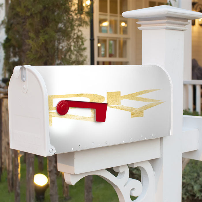 Donna Karan New York Dkny Gold White Magnetic Mailbox Cover 18" X 21" Outdoor Decor