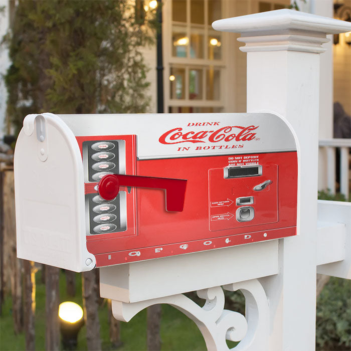Drink Coca Cola In Bottles Vending Machine Magnetic Mailbox Cover 18" X 21" Outdoor Decor