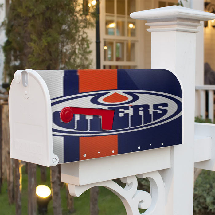 Edmonton Oilers Nhl Sport Magnetic Mailbox Cover 18" X 21" Outdoor Decor