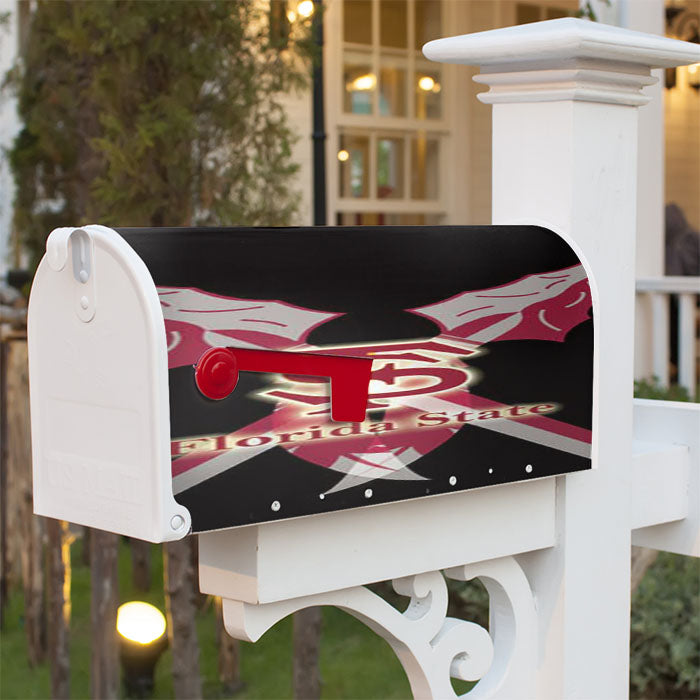 Florida State Crossed Spears Light Magnetic Mailbox Cover 18" X 21" Outdoor Decor