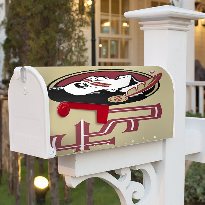 Florida State Fsu Football 4 Magnetic Mailbox Cover 18" X 21" Outdoor Decor
