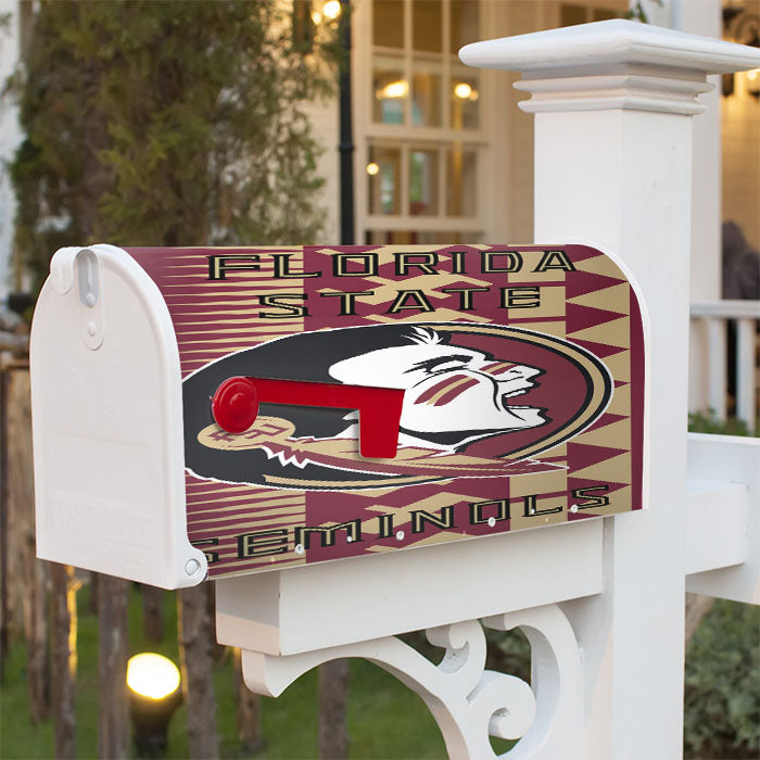 Florida States Seminols Aztec Wallpaper Magnetic Mailbox Cover 18" X 21" Outdoor Decor