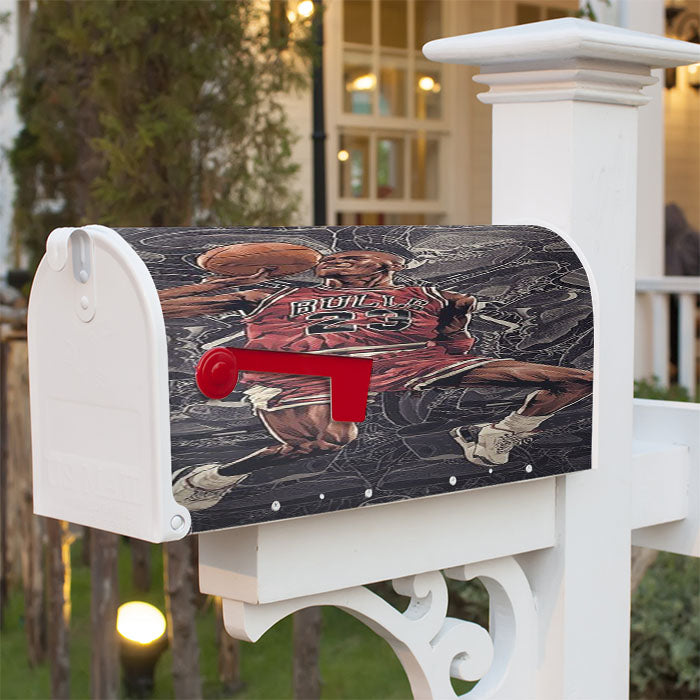 Fly The Legend Jordan Chicago Bulls Magnetic Mailbox Cover 18" X 21" Outdoor Decor